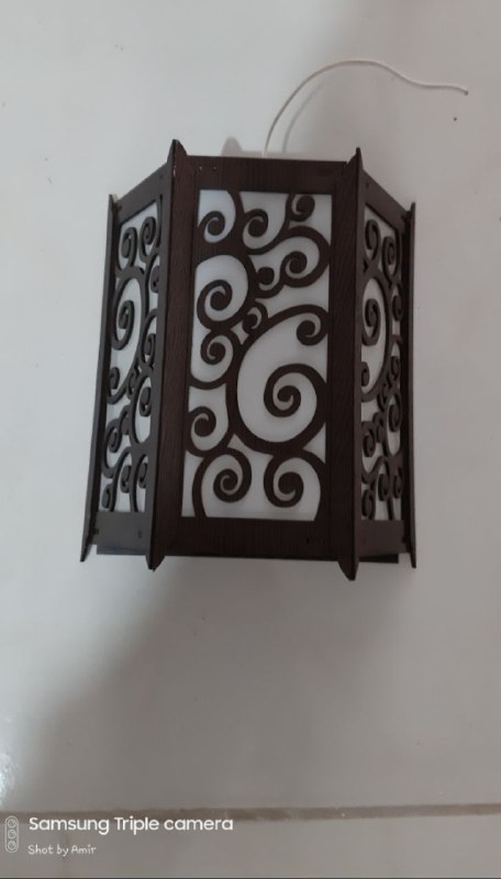 چراغ خواب دیواری چوبی