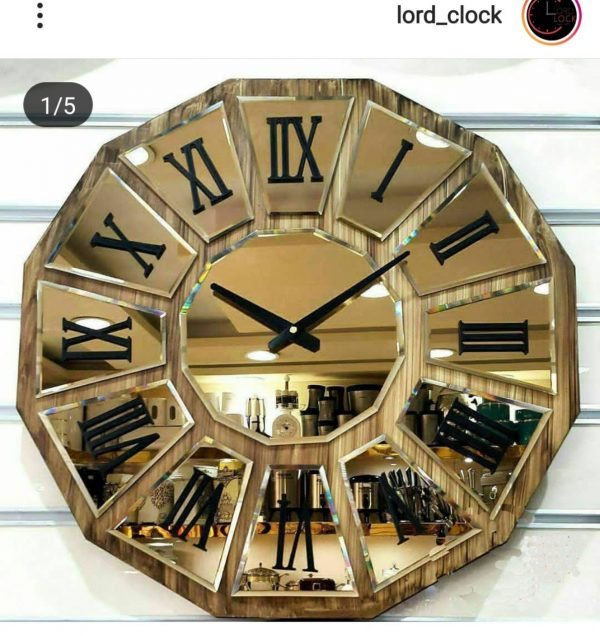 ساعت دیواری آینه ای